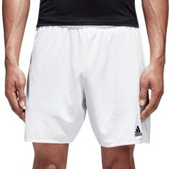 Spodenki piłkarskie adidas Parma 16 Męskie. Białe szorty Adidas, m, bez wzorów, sportowe. Za 59.00 zł.