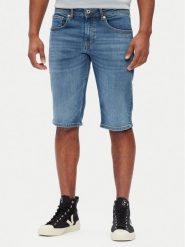 Pepe Jeans Szorty jeansowe Cash PM801081 Niebieski Straight Fit. Niebieskie szorty Pepe Jeans, m, bez wzorów, z bawełny. Za 259.99 zł.