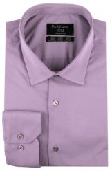 Jednokolorowa, Bawełniana Koszula o Prostym Kroju - Wrzosowa. Fioletowe koszule Pazzani, bez wzorów, z bawełny, bez kołnierzyka, bez ramiączek. Za 169.00 zł.