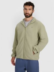4F Polar ze stójką regular męski - oliwkowy XXL. Brązowe bluzy z polaru 4F, m, bez wzorów, z materiału, bez kaptura. Za 149.99 zł.