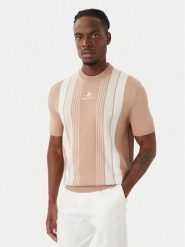 Beverly Hills Polo Club T-Shirt M7611-HR Beżowy ciemny Regular Fit. Brązowe koszulki polo Beverly Hills Polo Club, m, bez wzorów, z bawełny, bez kołnierzyka, bez ramiączek. Za 263.99 zł.