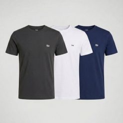 3PAK KOSZULEK T-SHIRT MĘSKI LEE SS SMALL LOGO TEE. T-shirty Lee, m, bez wzorów, bez kołnierzyka, bez ramiączek. Za 219.99 zł.