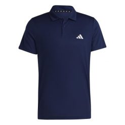 Polo adidas Essentials. Niebieskie koszulki polo Adidas, m, bez wzorów, bez kołnierzyka, bez ramiączek. Za 144.10 zł.
