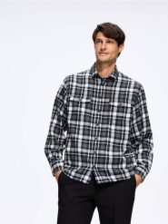 Koszula flanelowa w kratę - wielobarwny. Koszule Reserved, l, bez wzorów, z bawełny, bez kołnierzyka, bez ramiączek. Za 139.99 zł.