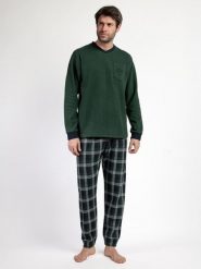 Admas Piżama "Magnific" w kolorze ciemnozielono-granatowym rozmiar: L. Zielone piżamy admas, l, bez wzorów, bez ramiączek. Za 165.99 zł.