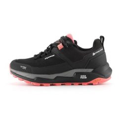 Niskie buty terenowe wodoodporne męskie Alpine Pro Qede 2. Czarne buty trekkingowe Alpine Pro, bez wzorów, bez zapięcia. W wyprzedaży za 449.00 zł.