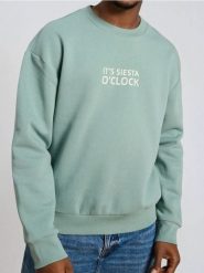 Bluza crewneck z nadrukiem - zielony. Zielone bluzy bez kaptura Sinsay, l, bez wzorów, bez kaptura. Za 39.99 zł.