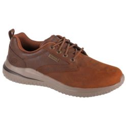 Buty sportowe Sneakersy męskie, Delson 3.0 - Glavine. Brązowe buty sportowe casual Skechers, bez wzorów, bez zapięcia. Za 359.99 zł.