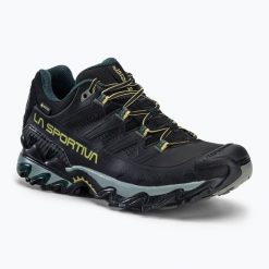 Buty trekkingowe męskie La Sportiva Ultra Raptor II Leather GTX. Czarne buty turystyczne La Sportiva, bez wzorów, z gore-texu, bez zapięcia, trekkingowe, gore-tex. Za 899.99 zł.