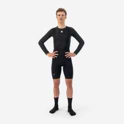 Spodenki rowerowe męskie Rogelli Thermal Dwr, ocieplane. Czarne spodenki rowerowe Rogelli, m, bez wzorów, z elastanu, rowerowe. Za 235.95 zł.