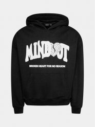 Mindout Bluza Broken Heart Czarny Boxy Fit. Czarne bluzy Mindout, m, bez wzorów, z bawełny, bez kaptura. Za 229.99 zł.