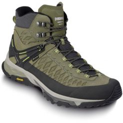 Buty trekkingowe męskie MEINDL Top Trail Mid GTX, z membraną Gore-Tex. Zielone buty trekkingowe MEINDL, bez wzorów, z gore-texu, bez zapięcia, trekkingowe, gore-tex. Za 769.99 zł.