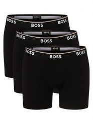 BOSS Obcisłe bokserki pakowane po 3 szt. Mężczyźni Bawełna czarny, S. Czarne bokserki Boss, m, bez wzorów, z bawełny. Za 219.95 zł.