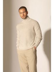 Perfect Cashmere Kaszmirowy golf "Trevor" w kolorze kremowym rozmiar: M. Brązowe golfy Perfect Cashmere, m, bez wzorów, z kaszmiru, bez ramiączek. Za 434.99 zł.