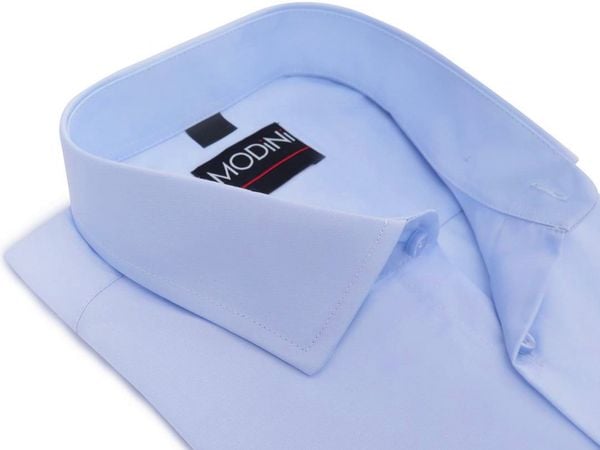 Błękitna/niebieska gładka koszula męska Y72. Niebieskie koszule Modini Moda Męska, m, bez wzorów, z bawełny, bez kołnierzyka, bez ramiączek. W wyprzedaży za 169.20 zł.