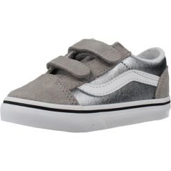 Buty VANS OLD SKOOL V MTLC Srebrny. Szare buty trekkingowe Vans, bez wzorów, z tkaniny, bez zapięcia. Za 258.99 zł.