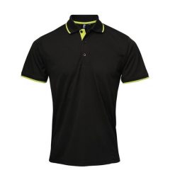 Męska Koszulka Polo Coolchecker Contrast. Czarne koszulki polo PREMIER, m, bez wzorów, bez kołnierzyka, bez ramiączek. Za 85.99 zł.