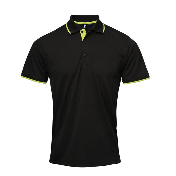 Męska Koszulka Polo Coolchecker Contrast. Czarne koszulki polo PREMIER, m, bez wzorów, bez kołnierzyka, bez ramiączek. Za 85.99 zł.