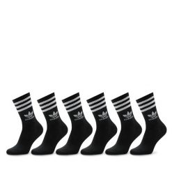 Zestaw 6 par wysokich skarpet unisex adidas. Czarne skarpety Adidas, bez wzorów. Za 69.99 zł.