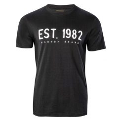 Koszulka męska Magnum Ellib - czarna, Rozmiar XL. Czarne t-shirty MAGNUM, m, bez wzorów, z bawełny, bez kołnierzyka, bez ramiączek. Za 49.99 zł.