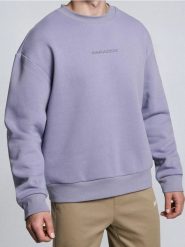 Bluza crewneck z nadrukiem - fioletowy. Fioletowe bluzy bez kaptura Sinsay, l, bez wzorów, bez kaptura. W wyprzedaży za 19.99 zł.