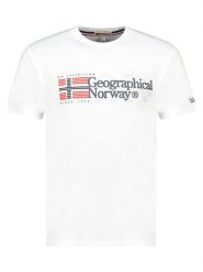 Geographical Norway Koszulka "Jaramont" w kolorze białym rozmiar: L. Białe bezrękawniki Geographical Norway, l, bez wzorów, z bawełny, bez kołnierzyka, bez ramiączek. Za 83.81 zł.