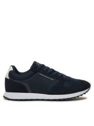 Tommy Hilfiger Sneakersy New Runner Eva Trainers FM0FM05454 Granatowy. Niebieskie buty sportowe casual Tommy Hilfiger, bez wzorów, z materiału, bez zapięcia. Za 439.99 zł.