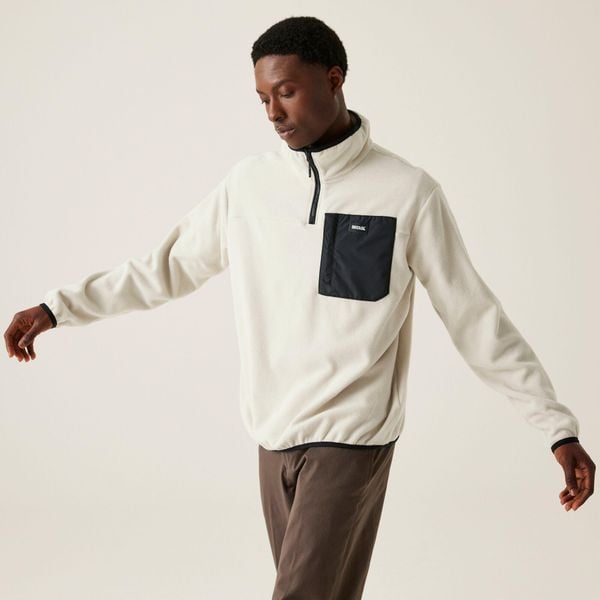 Polar turystyczny męski Frankie Half Zip. Białe bluzy z polaru Regatta, m, bez wzorów, z polaru, bez kaptura. W wyprzedaży za 139.99 zł.
