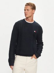 Tommy Jeans Sweter DM0DM19440 Granatowy Regular Fit. Niebieskie swetry rozpinane Tommy Jeans, m, bez wzorów, z jeansu, bez kołnierzyka, bez ramiączek. Za 269.99 zł.