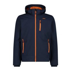Kurtka męska turystyczna CMP 3A01787N. Niebieskie kurtki przeciwdeszczowe CMP, l, bez wzorów, z softshellu, z kapturem. Za 339.00 zł.