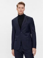 Calvin Klein Marynarka K10K112291 Granatowy Slim Fit. Niebieskie garnitury CALVIN KLEIN, m, bez wzorów, z wełny. Za 899.99 zł.