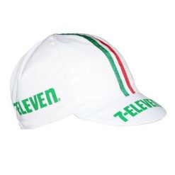 Czapka rowerowa Gist Equipe Vintage 7-Eleven. Białe czapki z daszkiem GIST, na wiosnę, bez wzorów, z materiału. Za 89.15 zł.
