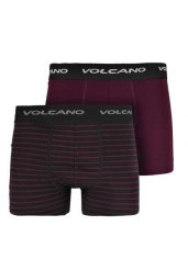 Bawełniane bokserki męskie, dwupak, U-BOXER. Czerwone bokserki Volcano, l, bez wzorów, z bawełny. Za 69.99 zł.