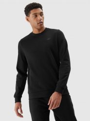 4F Bluza dresowa nierozpinana bez kaptura męska - czarna S. Czarne bluzy 4F, l, bez wzorów, z bawełny, bez kaptura. Za 129.99 zł.