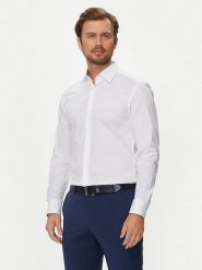 Boss Koszula H-Hank 50519859 Biały Slim Fit. Białe koszule Boss, m, bez wzorów, z bawełny, bez kołnierzyka, bez ramiączek. Za 499.99 zł.