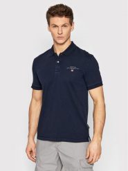 Napapijri Polo Elbas NP0A4GB4 Granatowy Regular Fit. Niebieskie koszulki polo Napapijri, m, bez wzorów, z bawełny, bez kołnierzyka, bez ramiączek. Za 169.99 zł.
