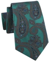 Krawat Męski - Głęboka Zieleń, Duże Paisley - Alties. Zielone krawaty i muchy Alties, bez wzorów, z tkaniny. Za 55.00 zł.