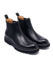 British Passport Skórzane sztyblety w kolorze czarnym rozmiar: 45. Czarne sztyblety British Passport, bez wzorów, bez obcasa, bez zapięcia. Za 461.21 zł.