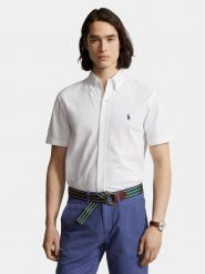 Polo Ralph Lauren Koszula 710798291002 Biały Slim Fit. Białe koszule Polo Ralph Lauren, l, bez wzorów, z bawełny, bez kołnierzyka, bez ramiączek. Za 459.99 zł.