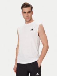 Adidas Koszulka techniczna Workout Essentials Feelready KD5424 Biały Regular Fit. Białe t-shirty sportowe Adidas, bez wzorów, z bawełny, bez ramiączek, na fitness i siłownię. Za 109.99 zł.