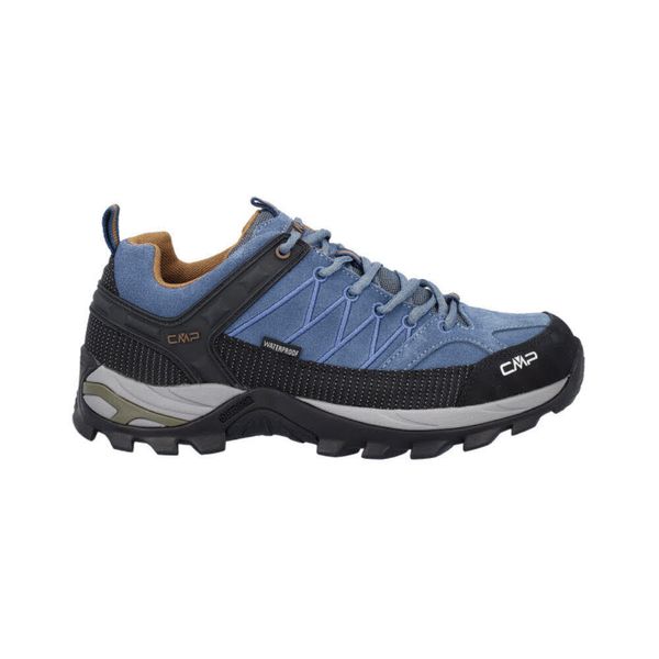Buty trekkingowe męskie CMP Rigel Low Trekking Wp. Niebieskie buty trekkingowe CMP, bez wzorów, ze skóry, bez zapięcia. Za 399.99 zł.
