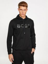 Boss Bluza Scoody Mirror 50501222 Czarny Relaxed Fit. Czarne bluzy Boss, m, bez wzorów, z bawełny, bez kaptura. Za 1,439.00 zł.