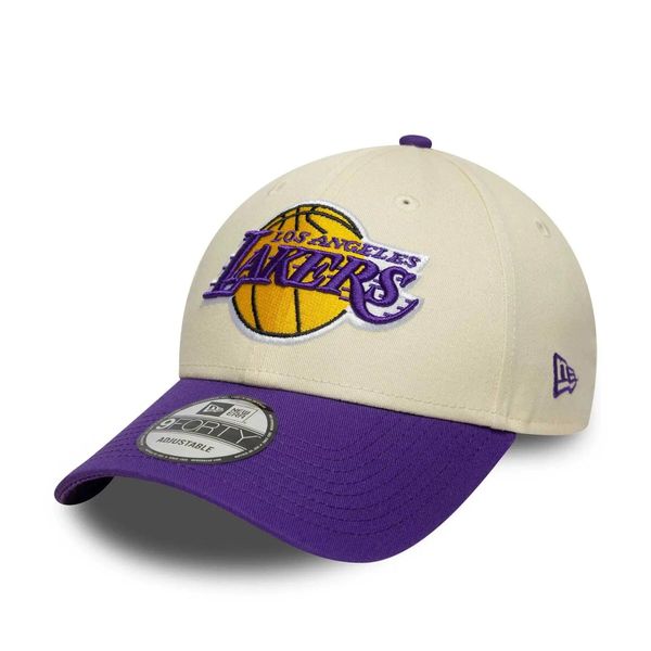 Czapka New Era 9Forty Los Angeles Lakers. Białe czapki z daszkiem New Era, bez wzorów, z bawełny. Za 127.60 zł.