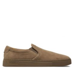 Tenisówki BOSS. Brązowe trampki Boss, m, bez wzorów, bez zapięcia. Za 799.99 zł.
