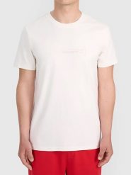 4F Koszulka w kolorze kremowym rozmiar: XL. Brązowe bezrękawniki 4F, xl, bez wzorów, z bawełny, bez kołnierzyka, bez ramiączek. Za 43.88 zł.