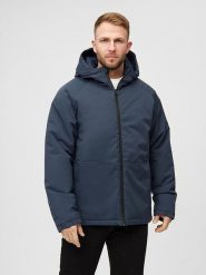 Derbe Dwustronna kurtka przeciwdeszczowa w kolorze granatowym rozmiar: XXL. Niebieskie kurtki outdoor i hardshell Derbe, xxl, bez wzorów, bez kaptura. Za 288.18 zł.