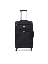 Semi Line Walizka duża T5771-3 Czarny. Czarne walizki Semi-line, bez wzorów, z materiału, duże. Za 369.99 zł.