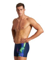 Arena Kąpielówki "Cosmic" w kolorze granatowym rozmiar: 6. Niebieskie kąpielówki Arena, bez wzorów, z materiału. Za 73.93 zł.