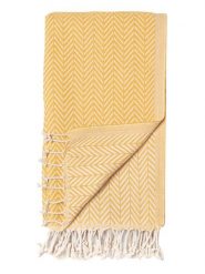 Samimi Chusta hammam "Damla" w kolorze musztardowym - 180 x 100 cm rozmiar: onesize. Żółte szaliki Samimi, bez wzorów, z bawełny. Za 52.99 zł.