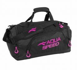 Torba sportowa na basen AQUA SPEED 73 - średnia. Czarne torby na ramię Aqua-Speed, bez wzorów, na ramię, średnie, bez dodatków. Za 119.90 zł.